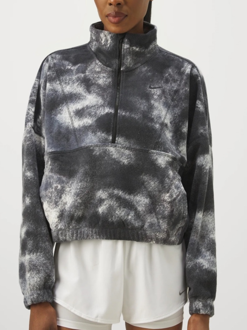 Nike Women's One Therma-FIT Oversized 1/2-Zip Fleece L